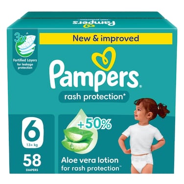 بامبرز حفاض مقاس 6، 58 قطعة، سوبر هيرو