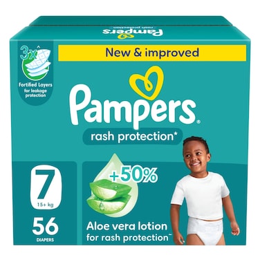 بامبرز حفاض مقاس 7، 56 قطعة، سوبر هيرو