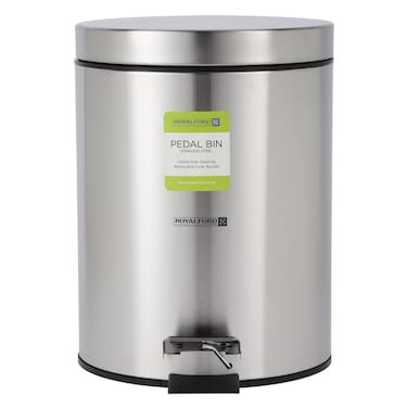 رويال فورد – سلة نفايات بدواسة من الستانلس ستيل 5 لتر