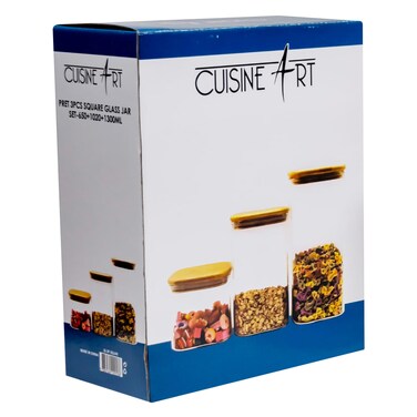 CuisineArt Glass Food Saver 3 Pieces (650 + 1020 + 1300 ml)