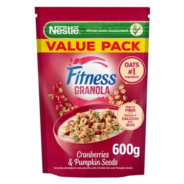 نستله فيتنس جرانولا بالتوت البري وبذور اليقطين – 600 جرام 