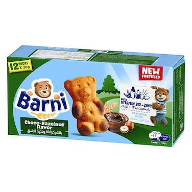 بارني كيك شوكولاتة بالبندق 30 جرام × 12