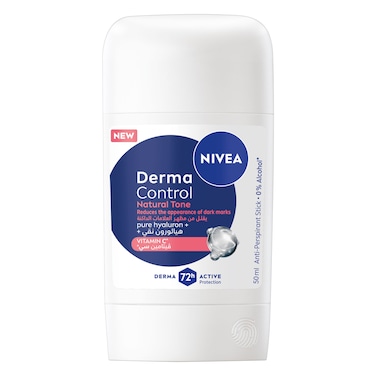Nivea Derma Control Natural Tone Anti-Perspirant Stick &ndash; 50 ml &ndash; Reduces Dark Marks, With Pure Hyaluron &amp; Vitamin C