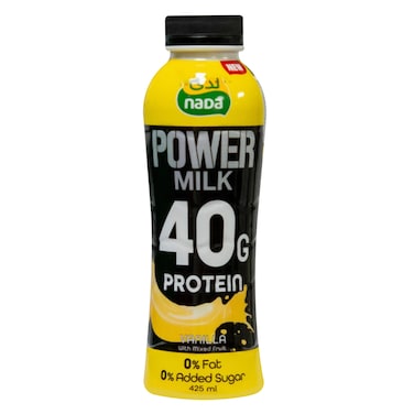 ندى حليب بالبروتين بنكهة الفانيليا والفواكه المشكلة، 40 جرام بروتين، 425 مل