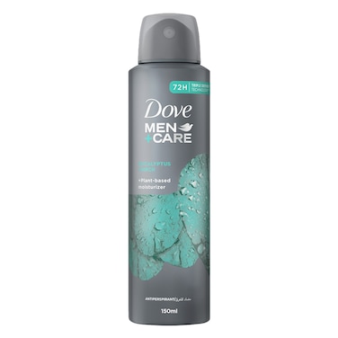 Dove Men+Care Antiperspirant Deodorant Spray, Eucalyptus &amp; Birch,Plant-Based Moisturizer, 72H Protection,150ml