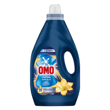 أومو سائل غسيل مع لمسة من داوني فانيليا صفراء سان شاين 3 لتر