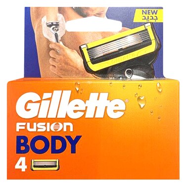 جيليت فيوجن – شفرات حلاقة  للجسم – 4 قطع