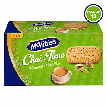 ماكفيتيز تشاي تايم بسكويت فستق محمص 100 جرام × 12