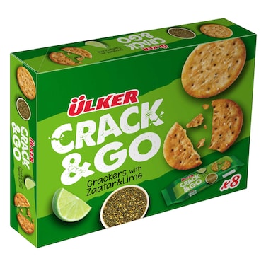 أولكر كراك آند جو مقرمشات بنكهة الزعتر والليمون 36 جرام  × 8