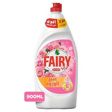 Fairy Dishwashing Liquid, Rose Bloom With Alternative Power To Bleach, 900 ml
