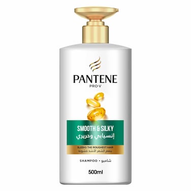 Pantene Pro-V Smooth &amp; Silky Shampoo for Frizz Control &amp; Nourishment, 500ml