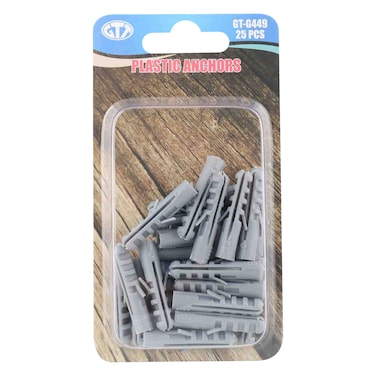 جي تي تي مثبتات بلاستيكية 15 قطعة، مقاس 6 إي (6 ملم ريشة المثقاب)