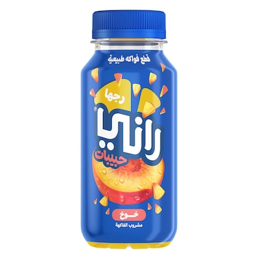راني حبيبات مشروب الخوخ مع قطع الخوخ، 200 مل