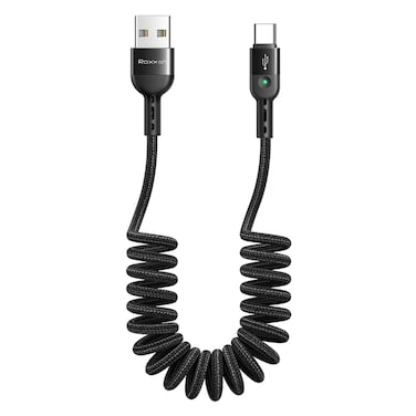 روكسون - كابل شحن ونقل بيانات بطول 1.8 متر، من USB-A إلى Type-C، (RC-6421)
