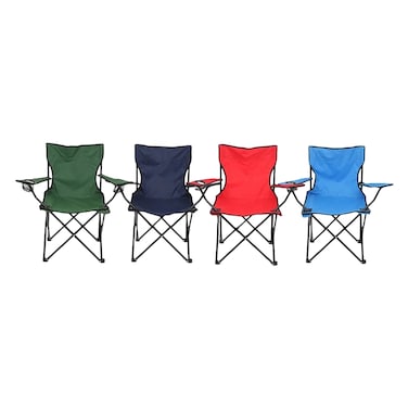 Generic Folding Camping Chair &ndash; 50 &times; 50 &times; 80 cm &ndash; Assorted Colors (Random Selection) &ndash; Price Per Piece