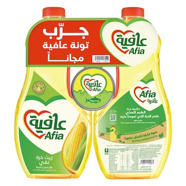 Afia - Corn Oil, 1.5L x 2 + Solid Tuna, 90g