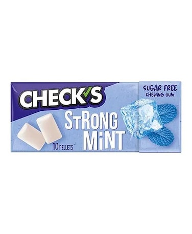 Check's Sugar-Free Strong Mint Chewing Gum &ndash; 10 Gums