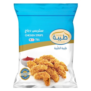 طيبة – ستربس دجاج مجمّد – عادي – 750 جرام