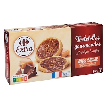 Carrefour Extra - Tartelettes Gourmandes, Milk Chocolate &amp; Caramel, 125g