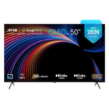 آرو – تلفزيون ذكي QLED – شاشة بمقاس 50 بوصة  – 120 هرتز   –  Google TV