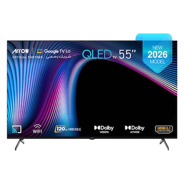 Arrow QLED Smart TV &ndash; 55 Inch &ndash; Google TV &ndash; 120Hz