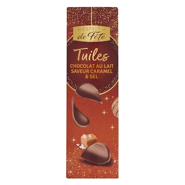 إسبريت دي فيت - قطع شوكولاتة سوداء بنكهة الكراميل والملح 150 جرام