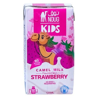 نوق حليب الإبل للأطفال بطعم الفراولة 125 مل