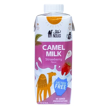 نوق حليب الإبل بطعم الفراولة 230 مل