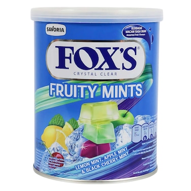 فوكس حلوى بنكهة النعناع والفواكه (نعناع ليمون، نعناع تفاح، نعناع كرز أسود) 170 جرام