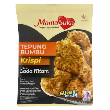 ماما سوكا تيبونغ بومبو كريسبي تتبيلة دقيق مع الفلفل الأسود 170 جرام