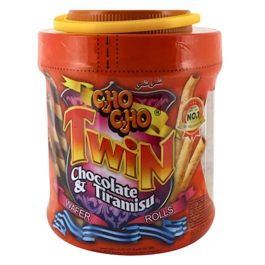 Chocho Twin Chocolate &amp; Tiramisu Wafer Rolls 500g