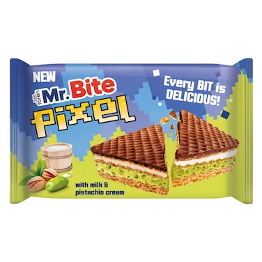 تورين مستر بايت بيكسل ويفر شوكولاتة بالحليب وكريمة الفستق 28 جرام