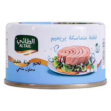 الطائي – تونة لحم خفيف في محلول ملحي – 90 جرام