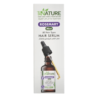 باي ناتشر مصل سيروم شعر إكليل الجبل والنعناع، ​​لكل أنواع الشعر 50 مل