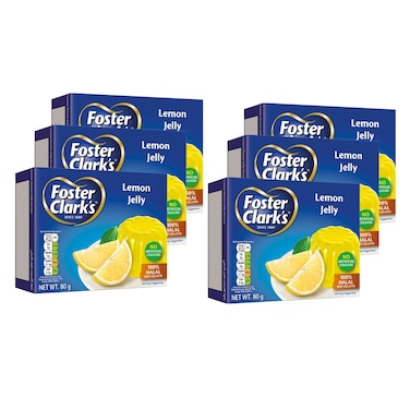 Foster Clark&rsquo;s Jelly Lime Flavor, 80g x6