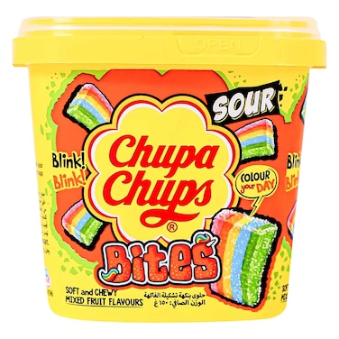 تشوبا تشوبس – بايتس حلوى جيلي حامضة  بنكهة الفواكه المشكلة – 150 جرام