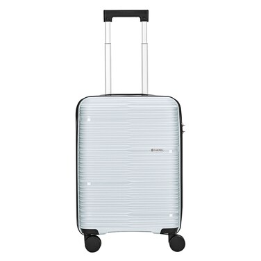 Carlton Alton Hard Luggage Case, 55 cm, Grey