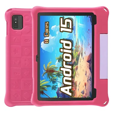 جهاز تيليتاب - لابتوب TL-5 للأطفال، شاشة 10.1 بوصة، 64 جيجابايت سعة الذاكرة الداخلية، 8 جيجابايت سعة الرام، واي فاي، بطارية 8000 مللي أمبير، لون وردي فاتح
