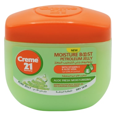 Creme 21 - Petroleum Jelly, Aloe Vera &amp; Vitamin-E, Moisture Boost, For Dry Skin, 100ml
