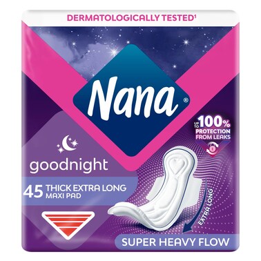 Nana Good Night - Maxi Thick Extra Long Pads 45 Pads
