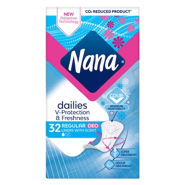 نانا - فوط يومية عادية معطرة - فوط يومية - 32 فوطة