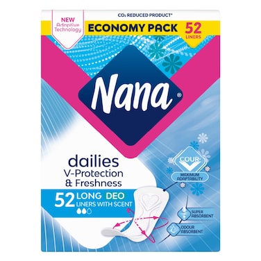 نانا - فوط يومية طويلة معطرة - فوط يومية - 52 فوطة
