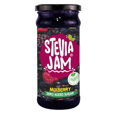 ستيفيا – مربى التوت المشكل مُحلّى بالستيفيا والمالتيتول – بدون سكر مضاف – 350 جرام