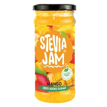 ستيفيا – مربى المانجو مُحلّى بالستيفيا والمالتيتول – بدون سكر مضاف – 350 جرام