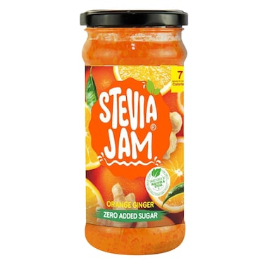 ستيفيا – مربى البرتقال والزنجبيل مُحلّى بالستيفيا – بدون سكر مضاف – 350 جرام