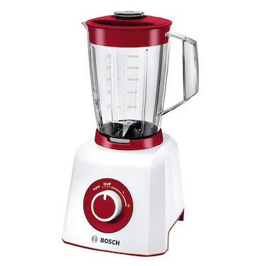 بوش خلاط مايتي ميكس متعدد الوظائف، 450 واط، 2 سرعة، أبيض وأحمر، JAHMMB12P4RGB
