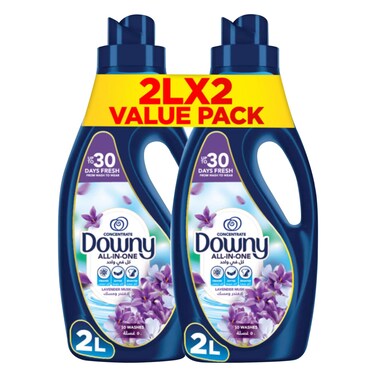 Downy Lavender &amp; Musk 2L Dual Pack, Fabric Softener, All-in-One Concentrate
