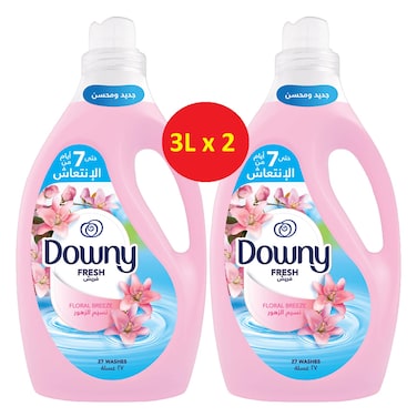داوني – منعم أقمشة برائحة نسيم الزهور –  2×3 لتر  – جديد ومحسّن