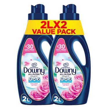 Downy Rose Garden 2L Dual Pack, Fabric Softener, All-in-One Concentrate