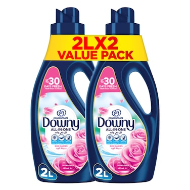 Downy Rose Garden 2L Dual Pack, Fabric Softener, All-in-One Concentrate